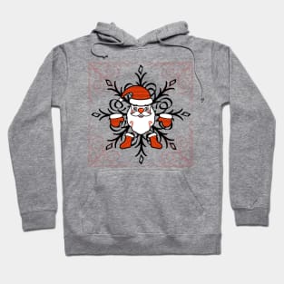 Santa Clause with SnowFlakes New Year Christmas Art Hoodie